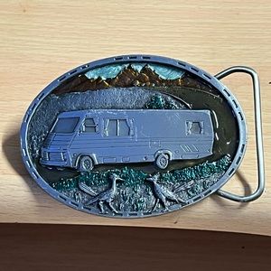 RV Motor Home Belt Buckle Vintage American Masterpiece
